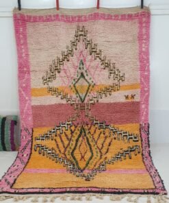 Moroccan Rug Pink & Orange Boujaad | 10x6'2 Ft | 3x1,88 m | AMBROKA | 100% wool handmade