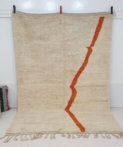 Moroccan Rug White Boujaad | 9'4x6'3 Ft | 2,87x1,91 m | KHALIM | 100% wool handmade