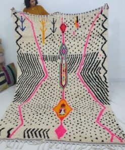 Moroccan White Azilal Rug | FILTA | 9'8x6'5 Ft | 3x2 m |100% wool handmade