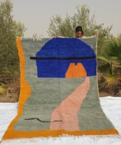 NAWRA | 10'4x6'6 Ft | 3,17x2,00 m | Moroccan Beni Ourain Rug | 100% wool handmade