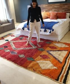 OCASO | 11'5x6 Ft | 3,50x1,85 m | Moroccan Colorful Rug | 100% wool handmade