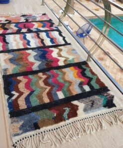 OUMS | 7'9x3'5 Ft | 2,4x1,1 m | Moroccan Beni Mrirt Rug | 100% wool handmade