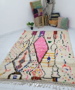 RAJNO | 9'7x6'6 Ft | 3x2 m | Moroccan White Rug | 100% wool handmade