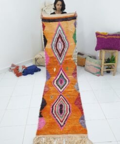 RAWA Runner | 10x2'4 Ft | 3x0,73 m | Moroccan Colorful Rug | 100% wool handmade