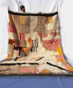 RIGHK | 10'5x6'6 Ft | 3,22x2 m | Moroccan Colorful Rug | 100% wool handmade