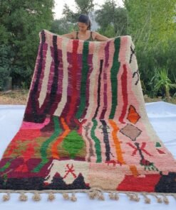 RKIYA | 10x6'5 Ft | 3x2 m | Moroccan Colorful Rug | 100% wool handmade