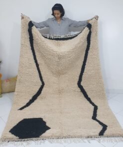 SIDIVIA | 8'6x6 Ft | 2,6x1,8 m | Moroccan Beniourain Rug | 100% wool handmade
