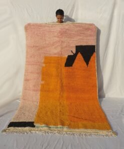 SIMDOUH | 9'3x5'3 Ft | 2,85x1,60 m | Moroccan Colorful Rug | 100% wool handmade