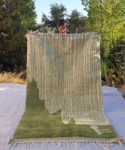SKYMA | 7'7x4'8 Ft | 2,34x1,45 m | Moroccan Beni Ourain Rug | 100% wool handmade