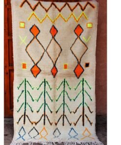 TAFFOUKT | BENI OUARAIN White Rug | 100% wool handmade in Morocco
