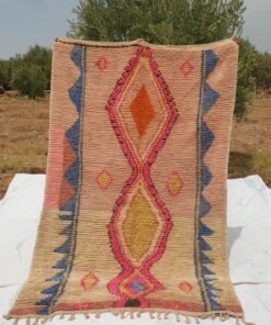 TIZAQQA | 7'6x5'1 Ft | 2,33x1,56 m | Moroccan Colorful Rug | 100% wool handmade