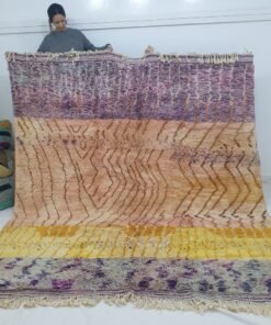 Ultra Fluffy Moroccan Beni rug | 10x8'7 Ft | 3x2,60 m | MIBELADA | Moroccan Colorful Beni Mrirt Rug | 100% wool handmade