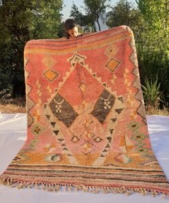 WRIDA | 8x5'5 Ft | 2,5x1,7 m | Moroccan Colorful Rug | 100% wool handmade